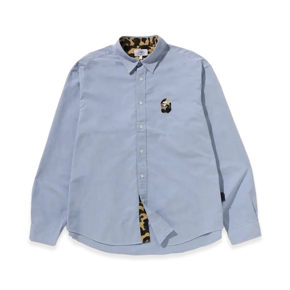 A BATHING APE One Point Relaxed Fit Shirts "Sax"