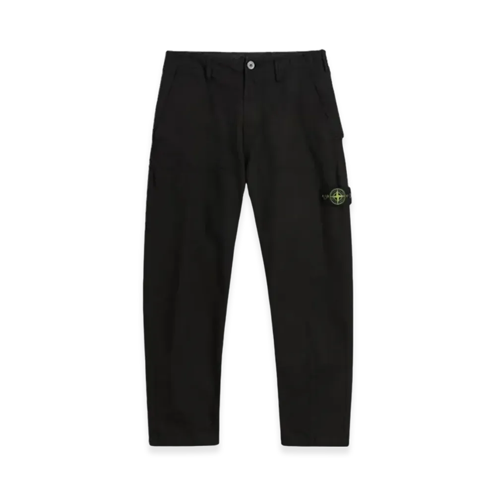 Stone Island 31512 Wappen Cotton Gabardine Chino Pants - 23FW "Black"