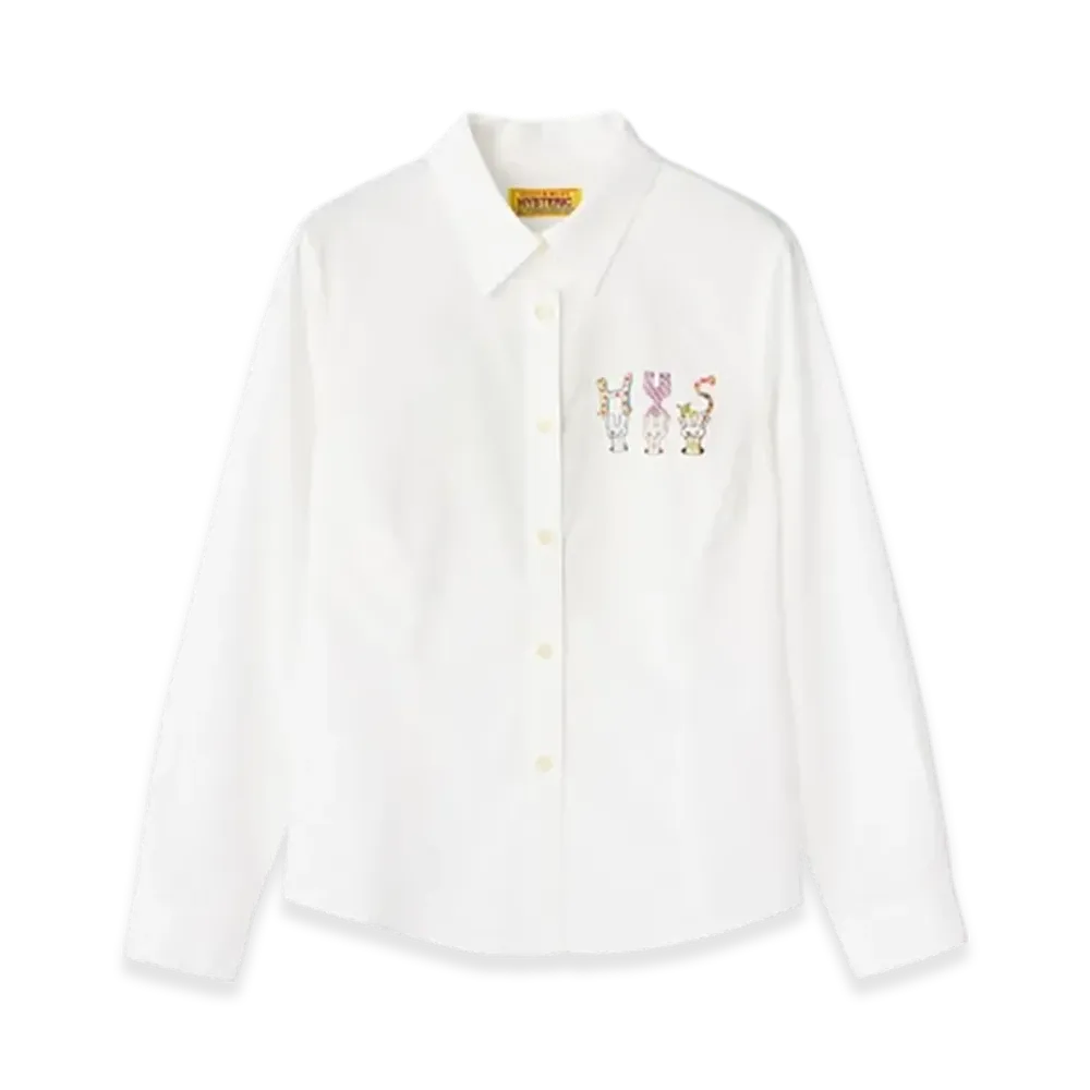 HYSTERIC GLAMOUR Minky Compact Shirt "White"