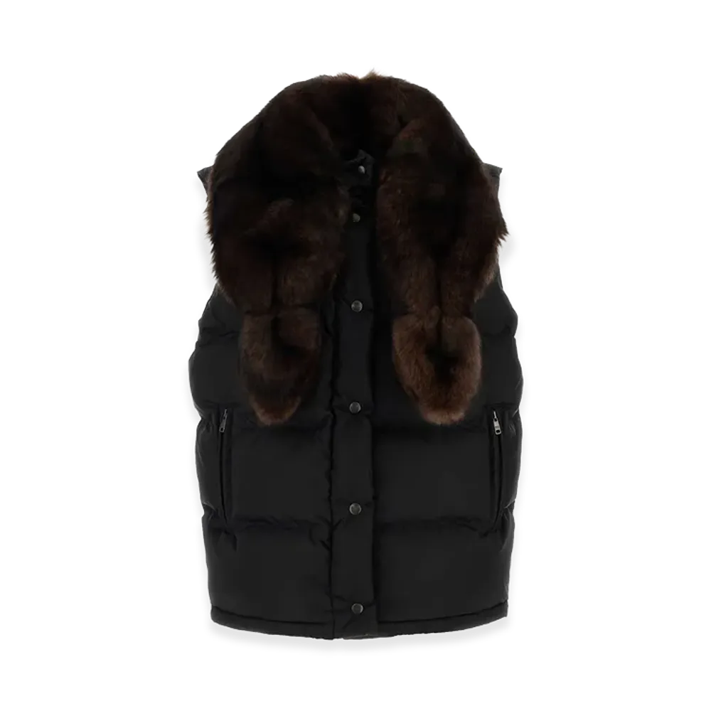 PRADA Women's Re-Nylon Sleeveless Down Jacket "Black"