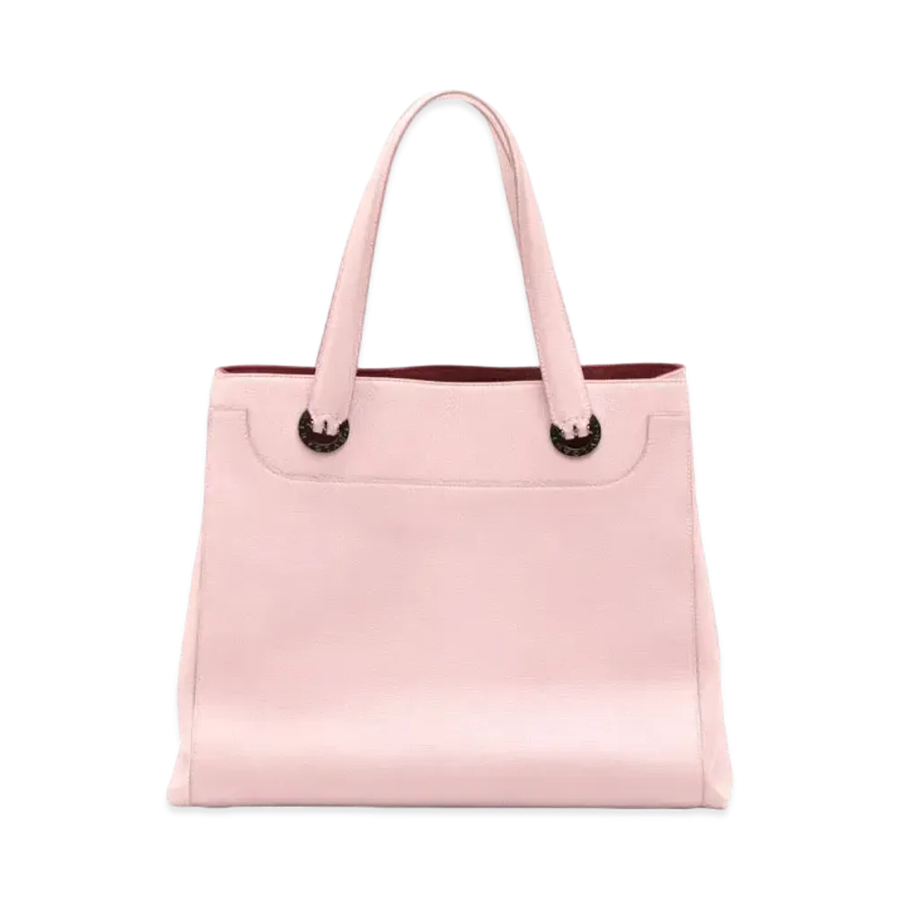 BVLGARI Leather Tote Bag "Pink"