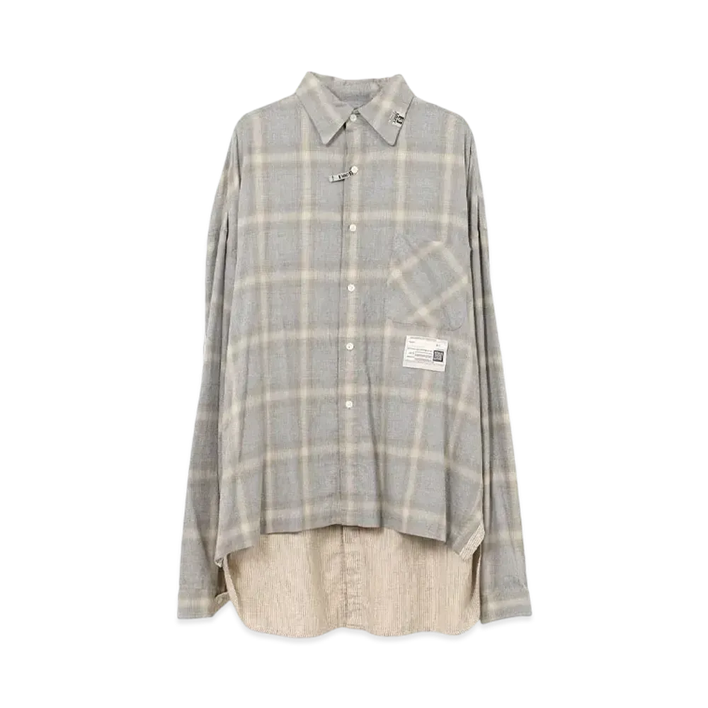 Maison MIHARA YASUHIRO 2 Shirts Combined Long Sleeve Shirt "Gray"