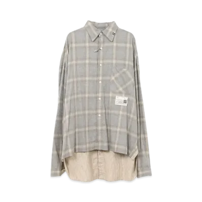 Maison MIHARA YASUHIRO 2 Shirts Combined Long Sleeve Shirt "Gray"