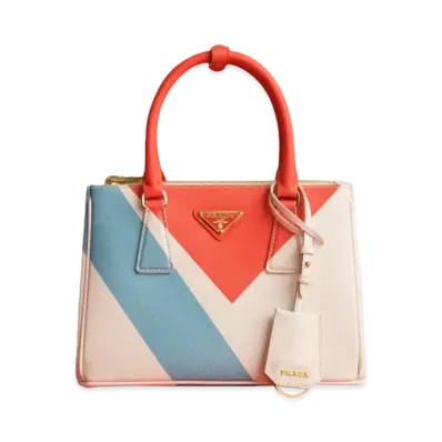 PRADA Galleria Saffiano Special Edition Small Bag "White/Orange"