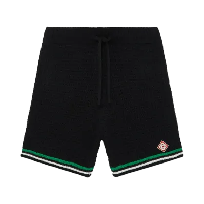 Casablanca Crochet Tennis Shorts "Black"