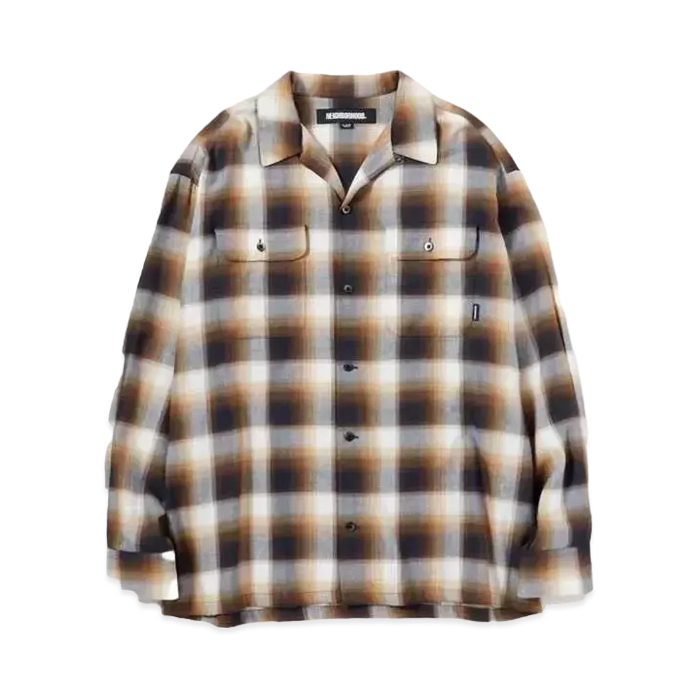 NEIGHBORHOOD Blockombre Shirt LS "Brown"