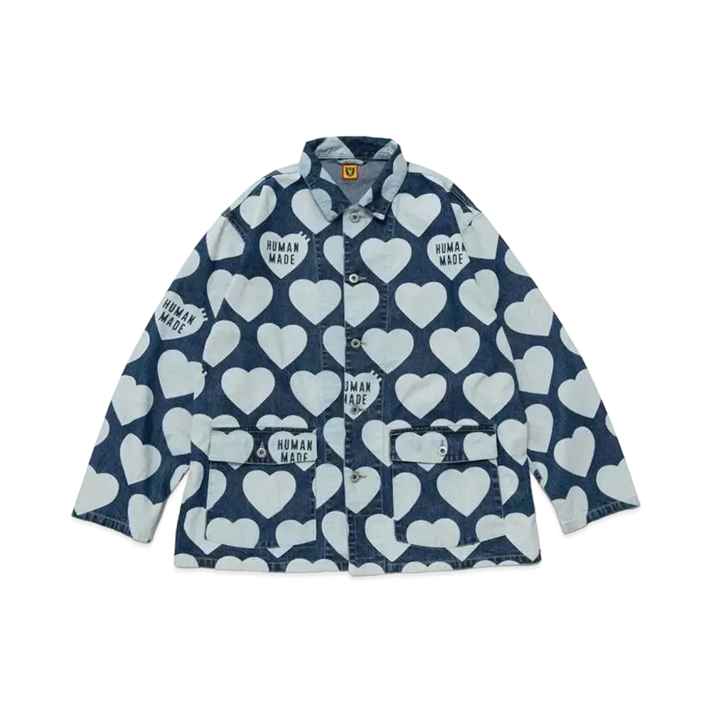 HUMAN MADE Heart Denim Coverall Jacket "Indigo"