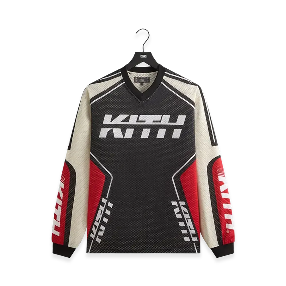 Kith Moto Mesh Long Sleeve Donovan Tee "Black"
