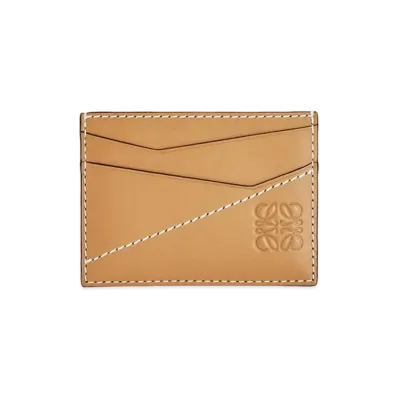 LOEWE Puzzle Stitches Plain Cardholder In Smooth Calfskin "Light Caramel"