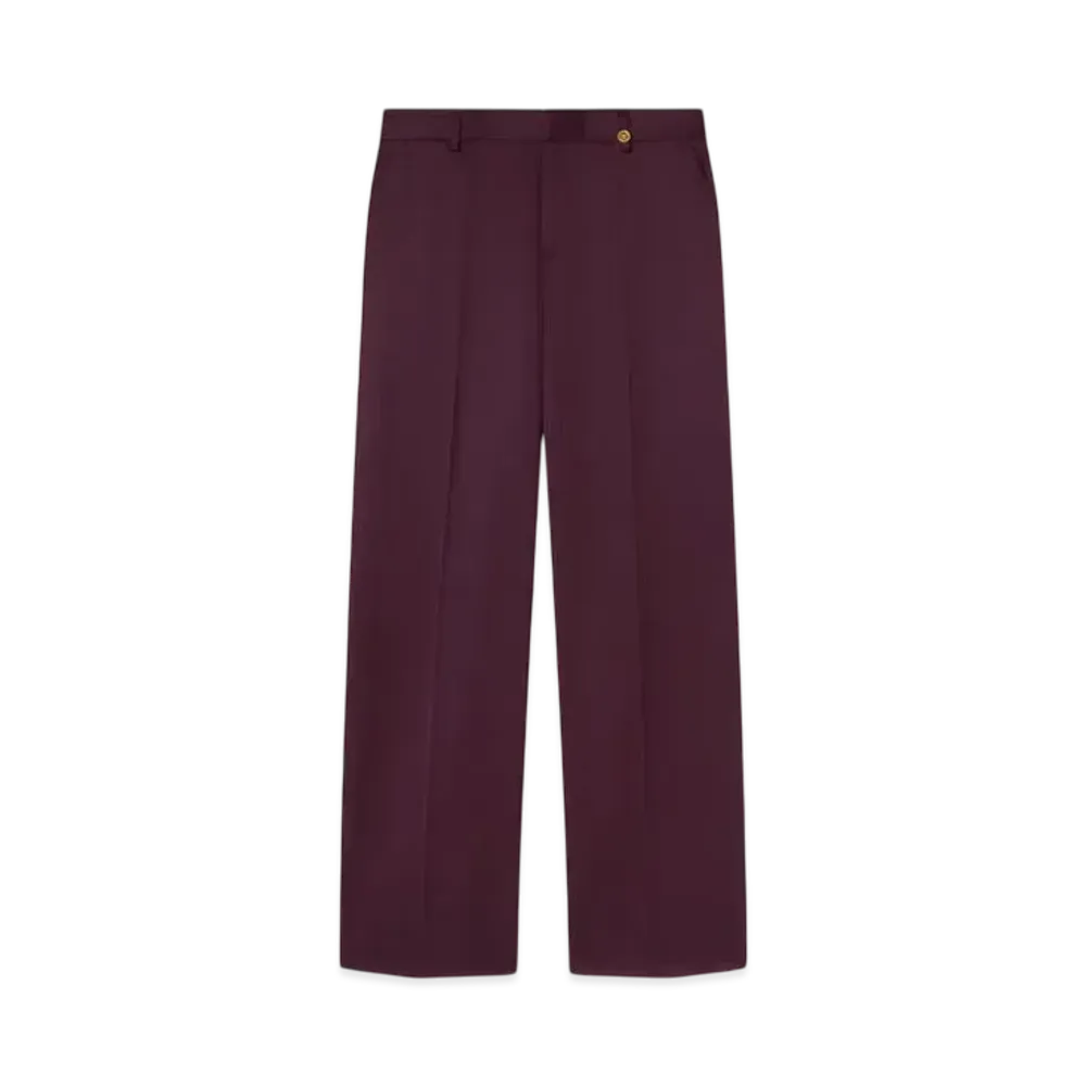 Versace Formal Wool Pants "Burgundy"