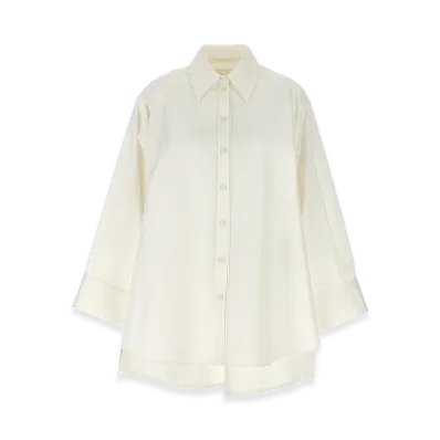 Jil Sander Women's Cut-Out Armhole Shirt "White"
