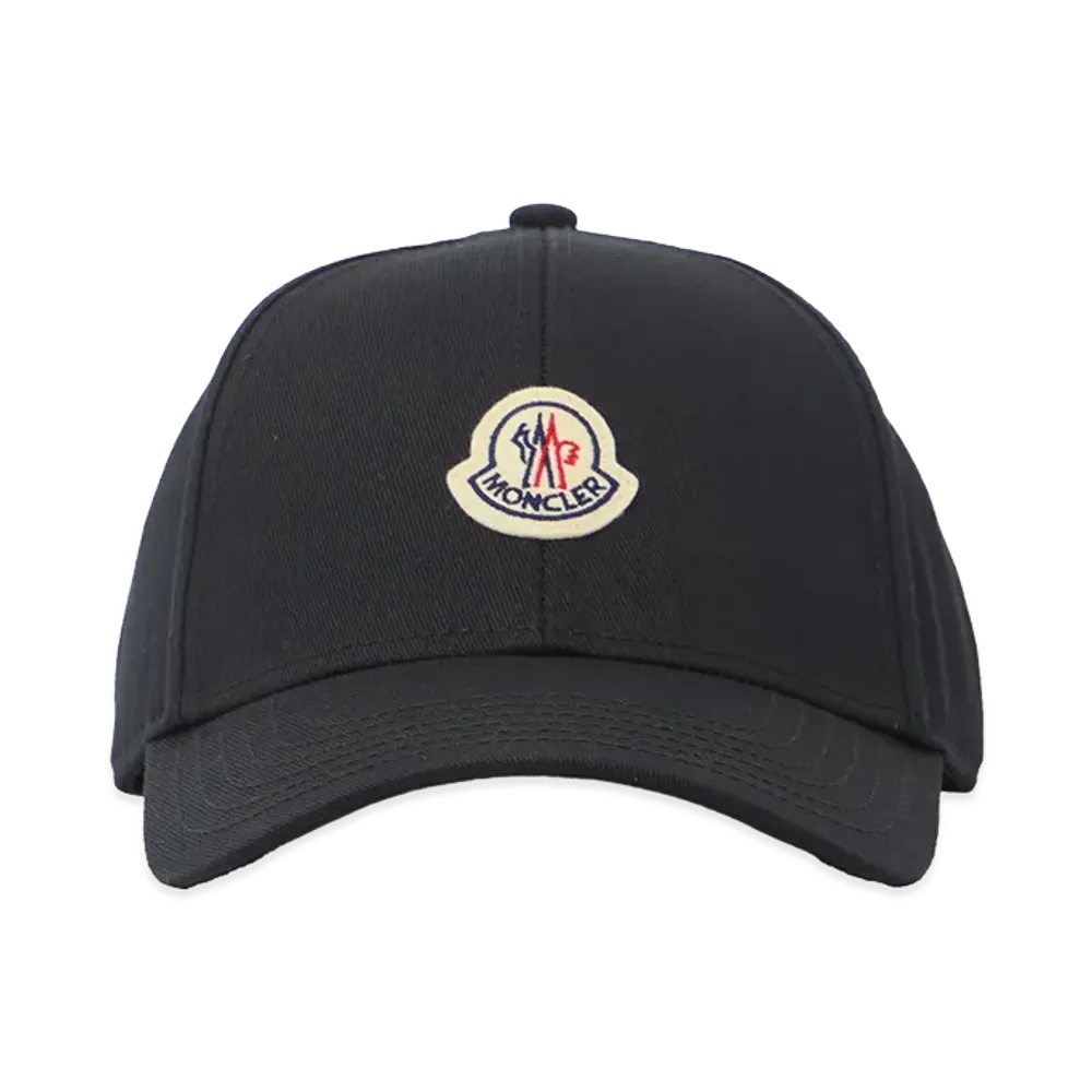 MONCLER Cotton Baseball Cap "Black"