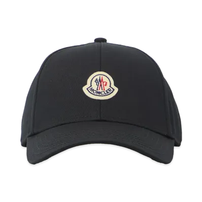 MONCLER Cotton Baseball Cap "Black"