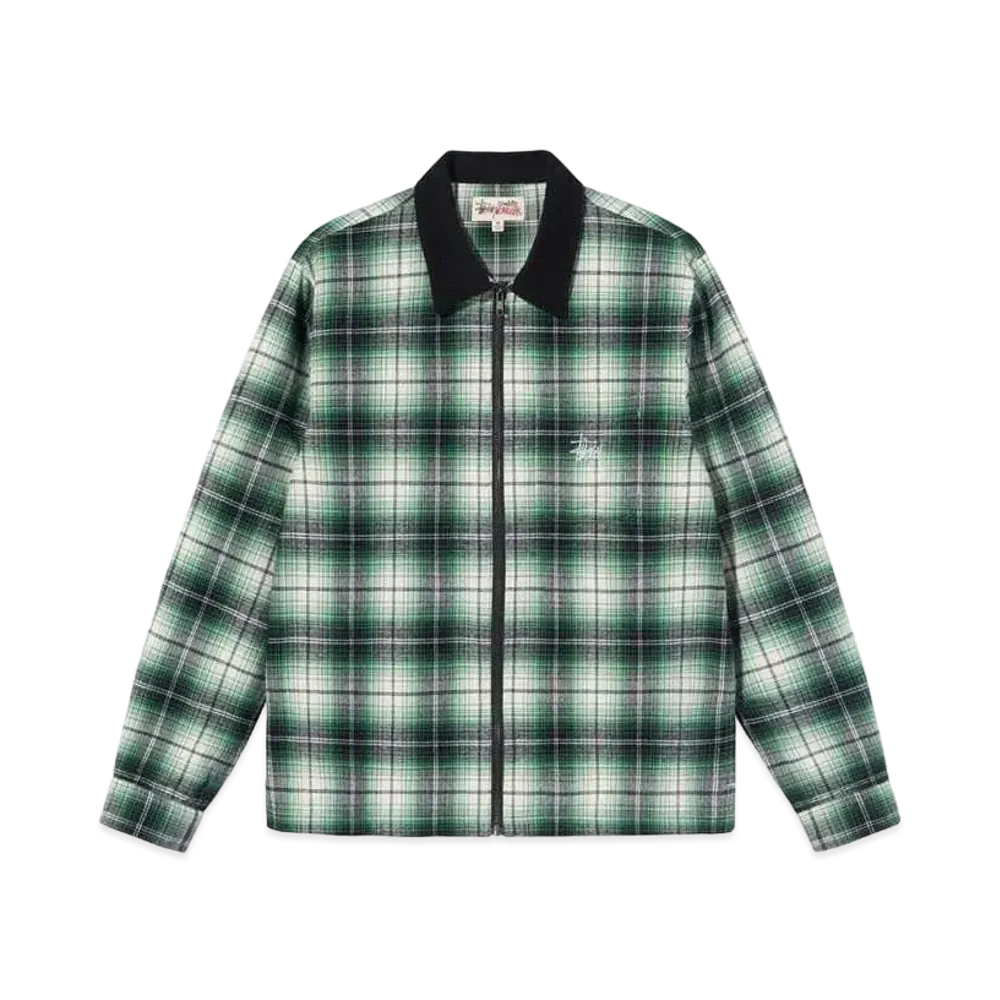 Stussy Frank Plaid Zip LS Shirt "Black"