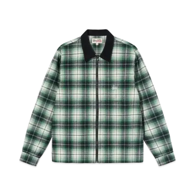 Stussy Frank Plaid Zip LS Shirt "Black"