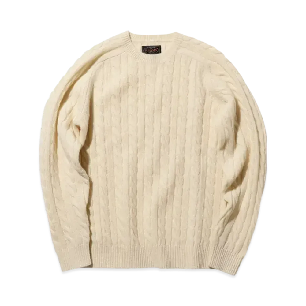 BEAMS Crew Cable 5G "OffWhite"