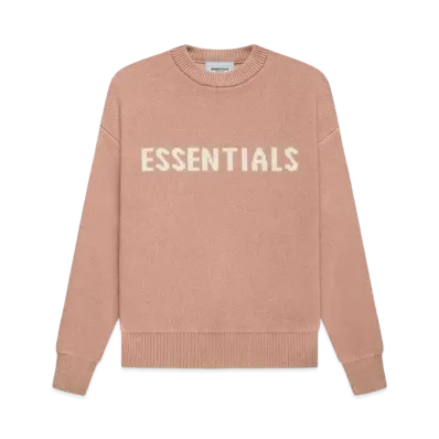 FEAR OF GOD ESSENTIALS KIDS KNIT PULLOVER "Matte Blush"