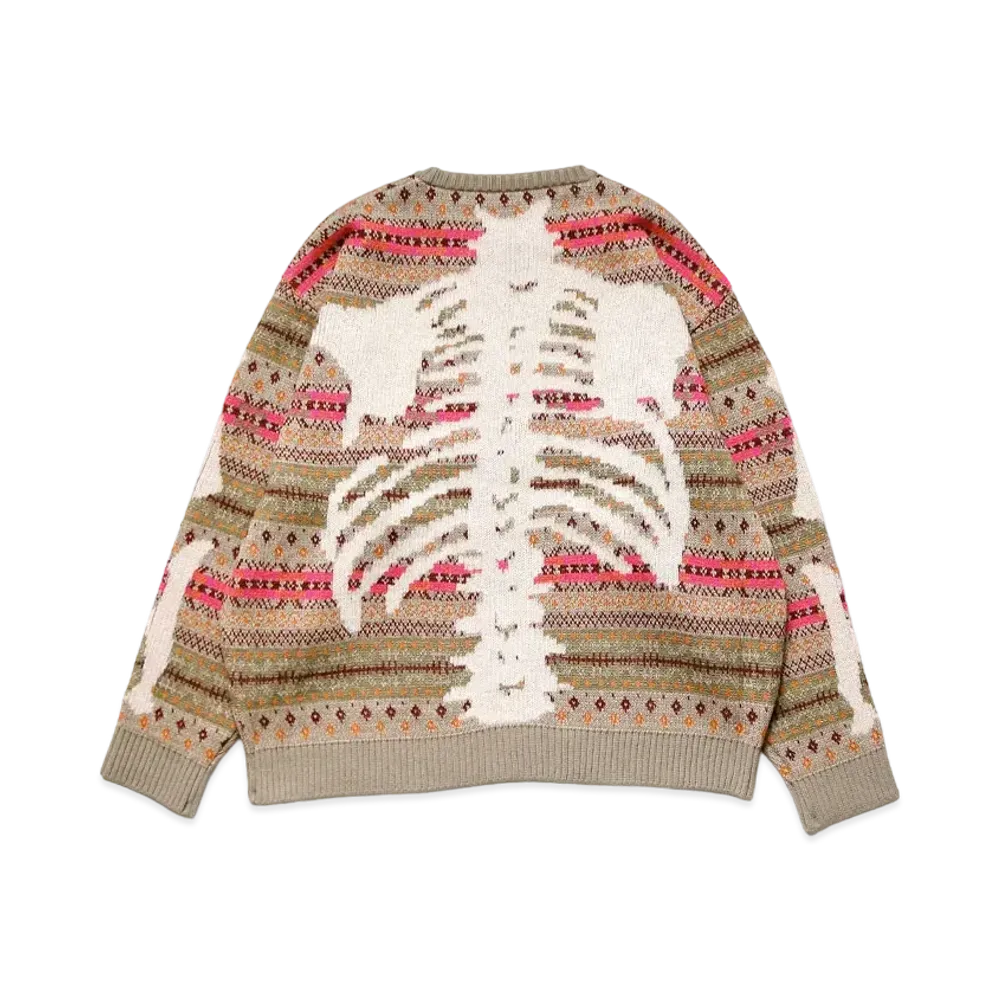 KAPITAL 7G WOOL FAIR AIRE BOUNCREW SWEATER "Graveage"