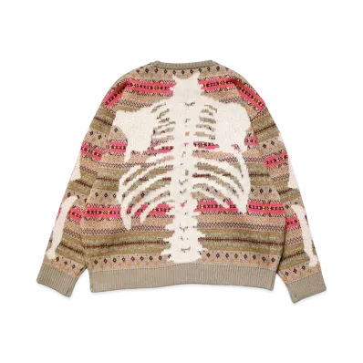 KAPITAL 7G WOOL FAIR AIRE BOUNCREW SWEATER "Graveage"