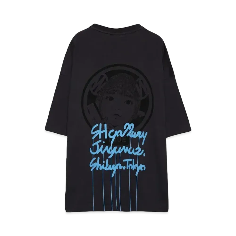 PRESTIGE APPAREL FUZZY&NEW S/S Tee for HYPE DROP Exclusive "BLACKxBLUE"