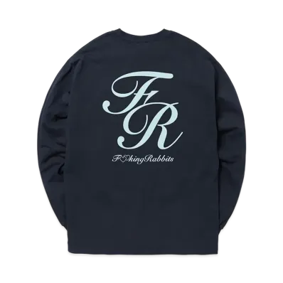 FR2 Logo with Hearts Longsleeve T-shirt "Navy"