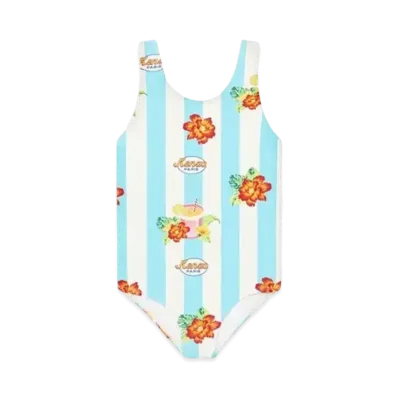 KENZO One-piece Stripe Swimsuit "Turquoise"