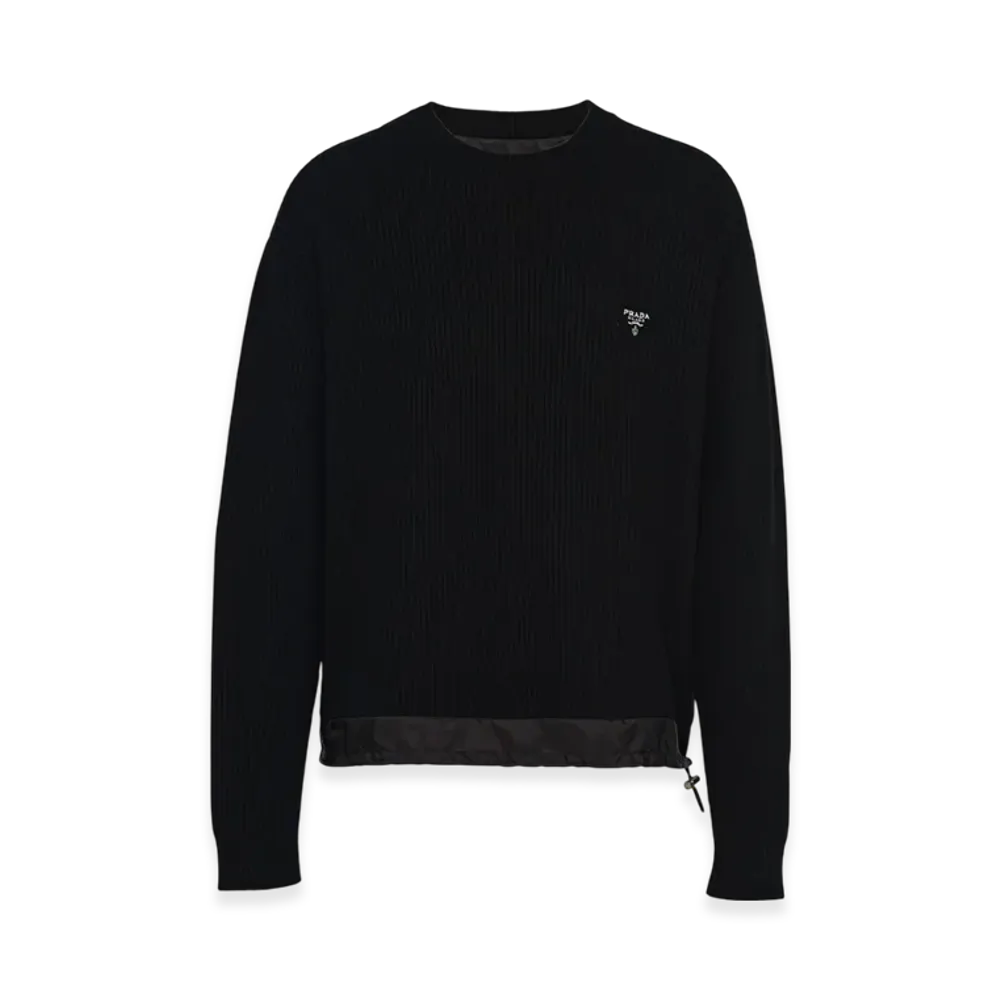 PRADA Cashmere Crewneck Sweater "Black"