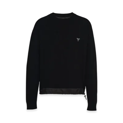 PRADA Cashmere Crewneck Sweater "Black"