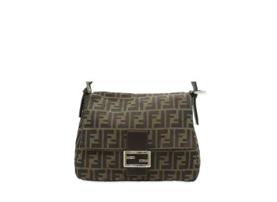 FENDI Zucca Mama Baguette Canvas Shoulder Bag "Brown"