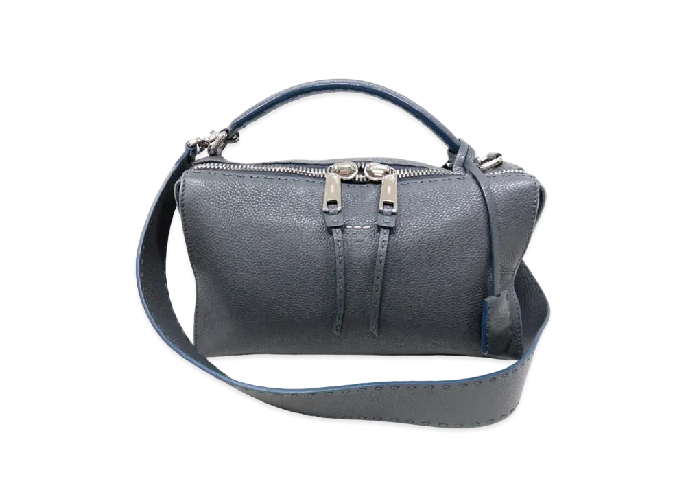 FENDI Lei Selleria Leather 2WAY Bag "Black"
