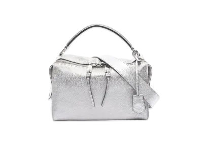 FENDI Lei Selleria Leather 2WAY Bag "Silver"