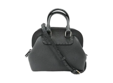 FENDI Adele 1328 Leather 2WAY Bag "Black"