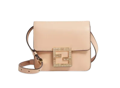 FENDI FAB Leather Shoulder Bag "Beige"