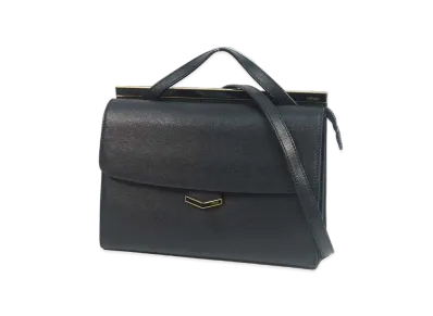 FENDI Demi Jour Leather 2WAY Bag "Black"