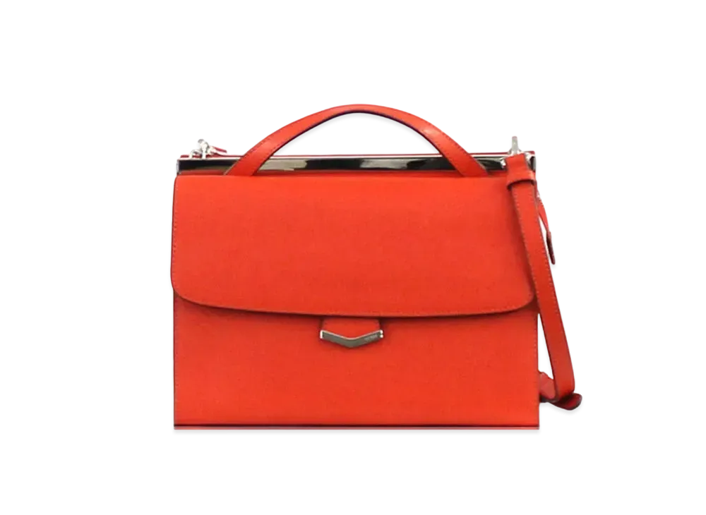 FENDI Demi Jour Leather 2WAY Bag "Red"