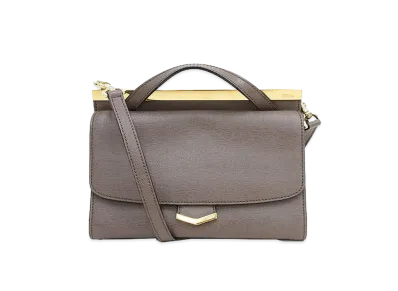 FENDI Demi Jour Leather 2WAY Bag "Brown"