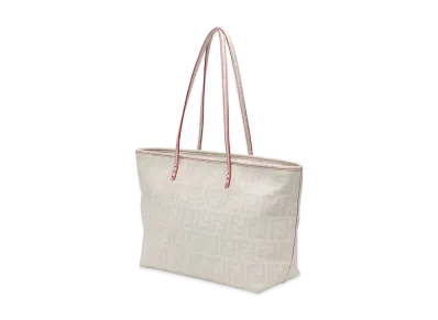 FENDI Zucca ROLL Bag PVC Tote Bag "White"