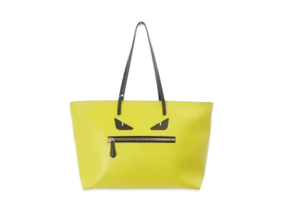 FENDI ROLL Bag Monster Leather Tote Bag "Yellow"