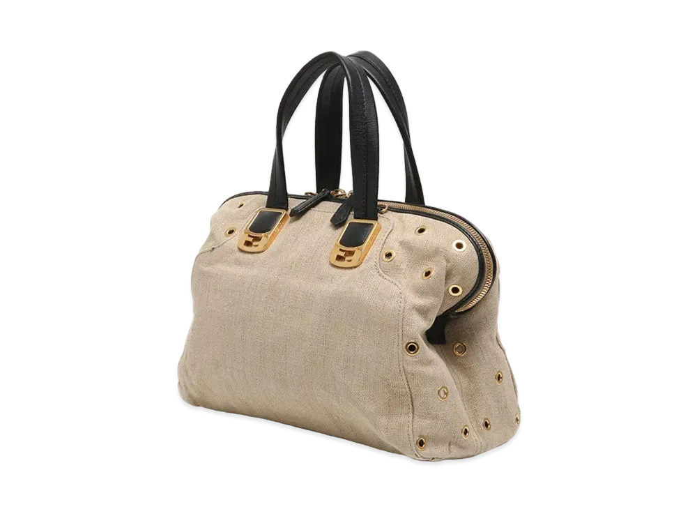 FENDI Chameleon Canvas 2WAY Bag "Beige"