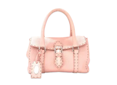 FENDI Linda Leather hand Bag "Pink"