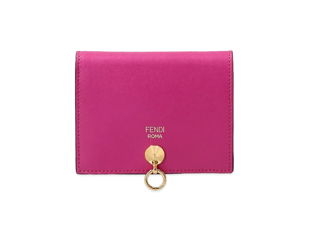 FENDI By The Way Leather Compact Wallet "Pink"