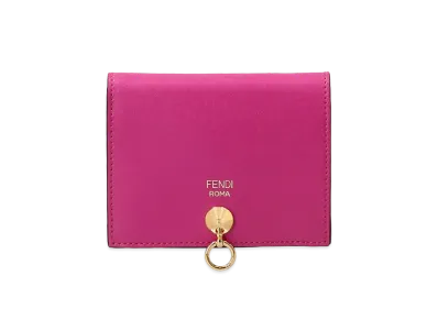 FENDI By The Way Leather Compact Wallet "Pink"