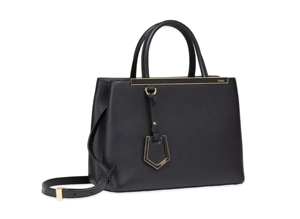 FENDI 2Jours Leather 2WAY Bag "Black"