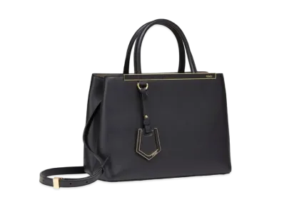 FENDI 2Jours Leather 2WAY Bag "Black"