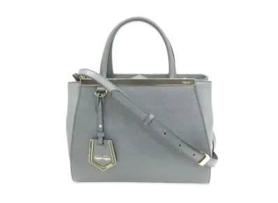 FENDI 2Jours Leather 2WAY Bag "Gray"