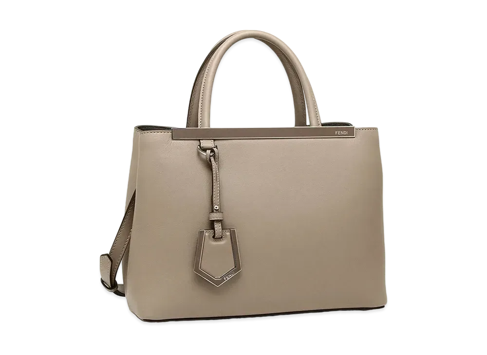 FENDI 2Jours Leather 2WAY Bag "Brown"
