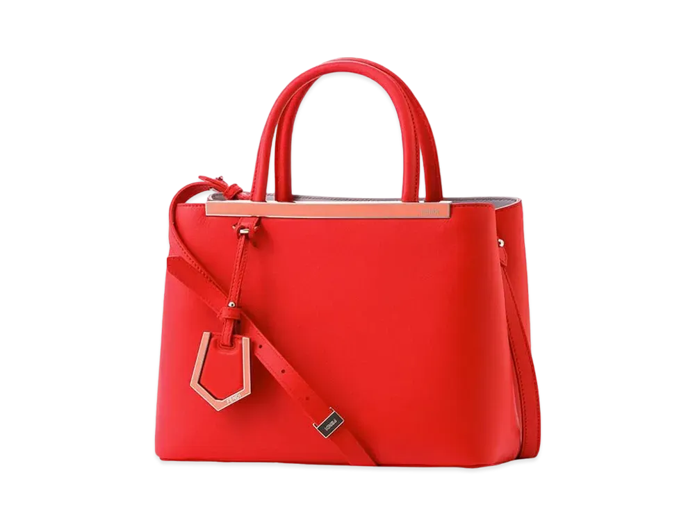 FENDI 2Jours Leather 2WAY Bag "Red"
