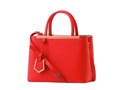 FENDI 2Jours Leather 2WAY Bag "Red"