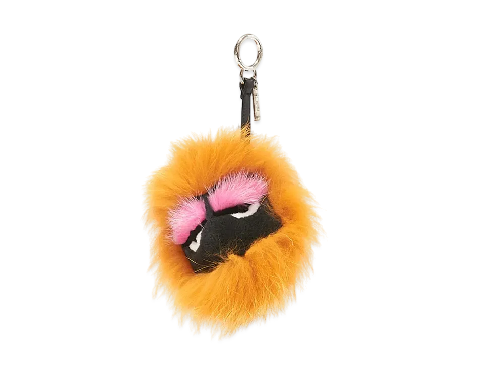FENDI Monster Fur Bag Charm "Yellow"