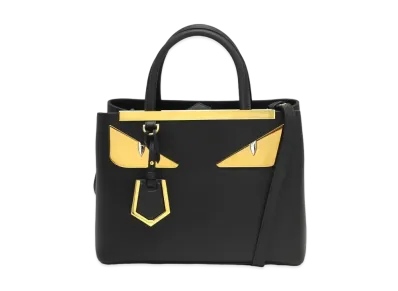 FENDI Petite 2Jours Leather Monster 2WAY Bag "Black"